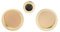 AZERODESIGN- Kit Puerta Corredera- Tirador Puerta Corredera-Tirador Uñero para Puerta Correderas-Rosetas Redondas y Dedal Central-Medidas 56mm y dedal 26mm(LATONADO)
