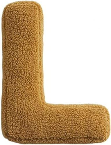 Fouriding Plüsch Buchstaben Kissen Englisch Alphabet Niedlich Wurf Kissen Zimmer Couch Dekorative Kissen für Kinderzimmer Sofa Bett Boden Auto Dekorative (L)