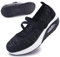 Git-up Femmes Confortable Travail Infirmière Chaussures Antidérapantes Réglable Respirant Walking Buffer Fitness Casual Nursing Orthèse Baskets Légères, PaillettesNoir 44