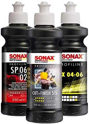 Sonax Profiline Power Set Cut + Finish 250ml + SP 06-02 250ml + EX 04-06 250ml