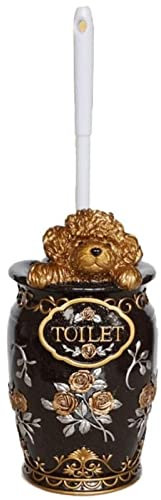 Flexible Poodle Dog Toilet Brush,Ergonomic Removable Toilet Bowl Brush Resin Base,Quick and Effective Deep Cleaning Dense
