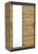 Brent - Kleiderschrank mit Spiegel 100cm Breit Windsor Tomy I Schlafzimmerschrank mit 2 Kleiderstanger und Einlegeböden für Kleidung I Kleiderschrank Artisan Eiche