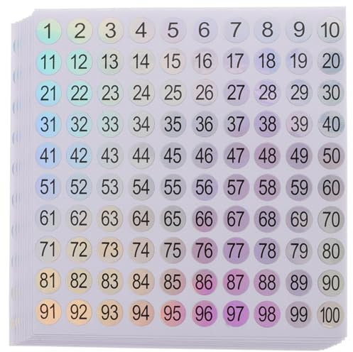 STOBOK 10er Pack Zahlen Aufkleber Etiketten Aufkleber Zahlen Bogen Zum Klassifizieren Und Markieren