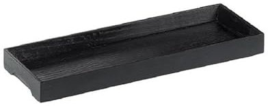 Vassoio in Legno nero cm 24x9x2.5-1 pezzo- Linea cortesia Hotel e B&B- HO.RE.CA- adatto come contenitore ed espositore per accessori da bagno