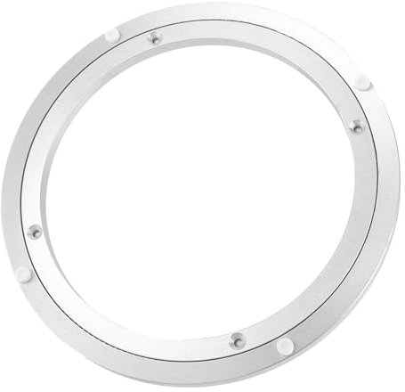 DAJAVE Ø 30 cm Drehteller aus Aluminiumlegierung 12 Zoll drehbarer Kugellager Aluminium Drehkranz Silber, belastbar bis 60kg,strapazierfähig, schwenkbar,Lazy Susan Rostfrei Drehteller für Drehtisch