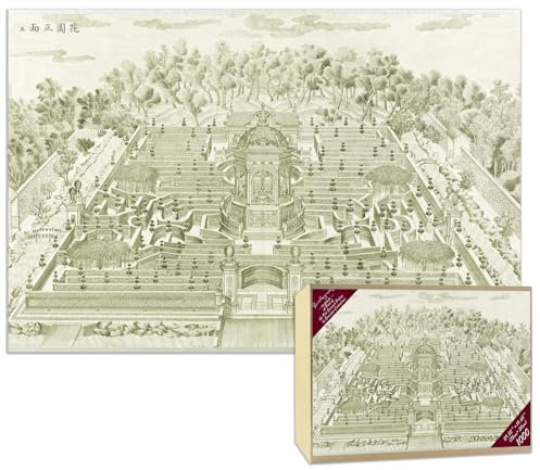 Bristlegrass Puzzle pour adultes de 1000 pièces, une partie du vieux palais d'été - Giuseppe Castiglione, le jardin chinois impérial perdu, puzzle en bois pour décoration d'intérieur, cadeaux de fête