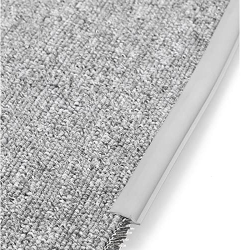 TILEZE Door Strip Threshold Transition Strip Gray Floor Mat Edging Guard Strip Rug Edge Trim Strip Flexible PVC, Floor Mat Edge Protector, for Threshold Height Less Than 10mm
