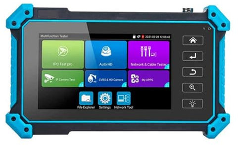 CCTV-Monitortester, 12 V DC-Ausgangsleistung, Batterie mit Großer Kapazität, 100–240 V, Kamera, Tragbarer CCTV-Tester, ABS-Gehäuse, Breite Anwendung für AHD-Kameras (EU-Stecker)
