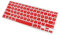 OSALADI Pro 13/15 Inch Keyboard Cover Skin Red Thin Protective Film for Full Protection Water-resistant Soft Silicone