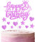 Tortenaufsätze Happy 29th Birthday, Hot Pink Cake Cupcake Toppers für Kuchen, Glitzer-Herz-Stern-Kuchenaufsätze, Geburtstagsgeschenk, personalisierte Kuchendekorationen für Frauen und Mädchen, 29.