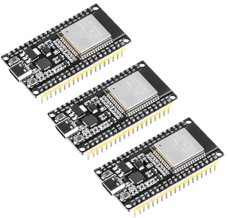 3 módulos USB C ESP32 NodeMCU WiFi Bluetooth de 38 Pines, Placa de Desarrollo ESP32 WROOM 32 con CP2102 Compatible con Interfaz Arduino Tipo C