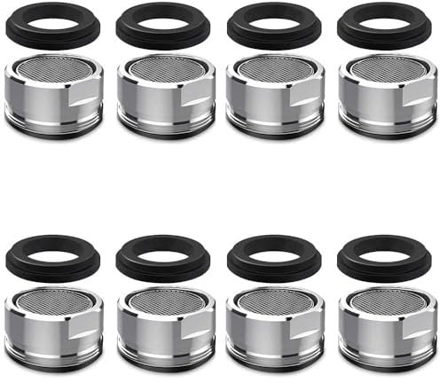 8-Piece Brass Tap Spout Aerator Set with Gasket - 24MM Male Threaded Aerator Inserts
