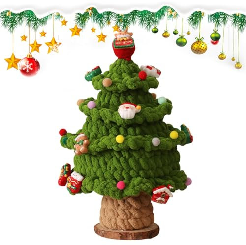 Albero di Natale all'uncinetto, albero di Natale da tavolo, alberi di coni di Natale all'uncinetto - decorazione decorativa per tavolo albero di Natale, albero di Natale all'uncinetto 26 cm/10