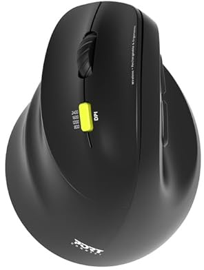 Port Designs Ergo Left-Handed Wireless 2.4 GHz Bluetooth Rechargeable Mouse