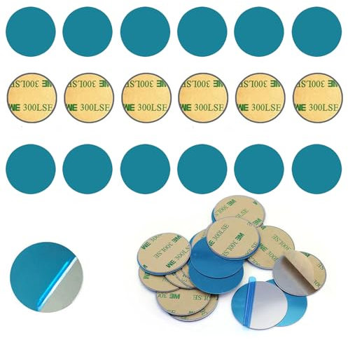 Metallplättchen Selbstklebend für Tonies Figuren,100 Stück Metallband Selbstklebend aus Magnethaftendem Edelstahl,Runden Handy Metall Platte Set für Magnetischen Telefonhalter,Tonie Figuren