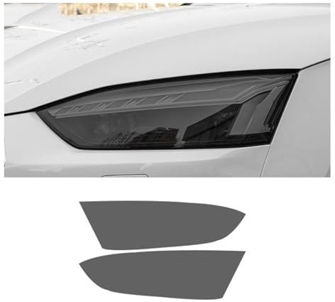 YLWDKORR Pellicola Protettiva fari Auto per A&UDI RS5 2021-2024 Pellicola fari Auto, Luce Anteriore, Trasparente, annerito, Adesivo Protettivo Esterno