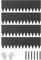VEVOR Bordure de Jardin en Acier, Lot de 4, Bordures Paysagères en Métal, 1016x304,8 mm, Résistante à la Rouille, Installation Simple, Bandes Pliables pour Séparateur de Chemin de Cour, Pelouse, Noir