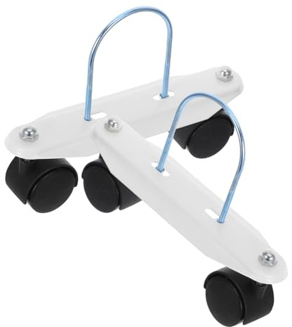 DIYEAH Support De Roue Pour Radiateur à Bain D'huile Roulettes Pivotantes U-type Accessoires De Chauffage Mobile Robuste Et Antidérapant 1 Paire