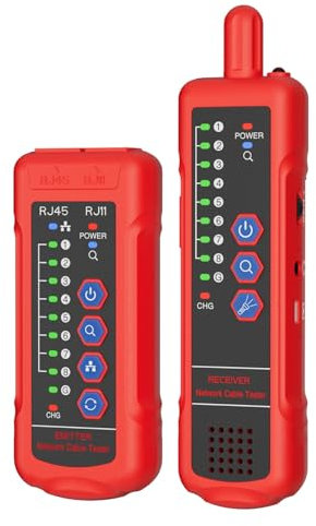 GAMWATER Tester Cavi di Rete U810 con Cuffie, Lan Professionale, RJ45 POE, Ethernet per RJ45/RJ11/Cat5 Cat6