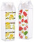 Milk Carton Water Bottle,2 Pack 500ML Portable Square Cute Clear Water Bottle with Screw Top,Summer Reusable Leak Proof Juice Drinking Bottle for Indoor Outdoor Activities,Travel,Camping (500ML)