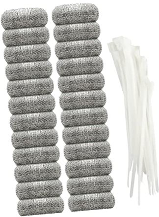 Gadpiparty 24pezzi Filtro Per Lavatrice in Acciaio Antiruggine Con Fascette Per Scarico Rete Filtrante Per Filtri Di Scarico Lavatrice Protezione Per Impurezze e Prolungamento Vita Elettr