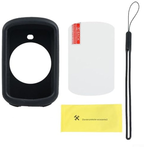 Flexible Silicone Protective Case for Garmin Edge 830 GPS Bike Computer Easy Installation (Black)