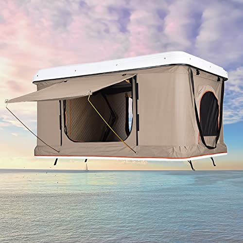 Hartschalen-Dachzelt für SUV und LKW, wasserdicht und langlebig für Outdoor-Camping, einfacher Aufbau mit mitgelieferter Leiter