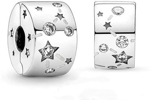 WEIMU Charms Stopper 925 Sterling Silber für Armband Stopper Charms für Bead Charm Armband Anhänger Spacer