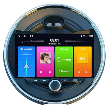 Navegador de navegación GPS multimedia AHD de 9 pulgadas, Canbus, radio de coche, reproductor estéreo CarPlay Android, compatible con BMW Mini Cooper R50 R52 R53 R56 R57 R58 R59 F55 F56 F57/R55