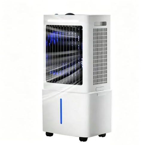 Condizionatore Portatile Caldo e Freddo 4 in 1 con Raffreddamento Riscaldamento Ventola modalità Notturna Raffreddatore d'Aria con 12H Timer Display LED Telecomando Ventilatore Aria Fredda