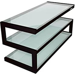 NorStone Esse Noir Brillant/Verre Dépoli - Meuble TV