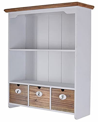 Nostalgisches Wandboard „Maison Dominique“ – Shabby Weißes Vintage Regal im Landhausstil HMA18 Palazzo Exklusiv