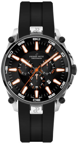 Pierre Petit Herren-Armbanduhr XL Le Mans Chronograph Quarz Silikon P-817D