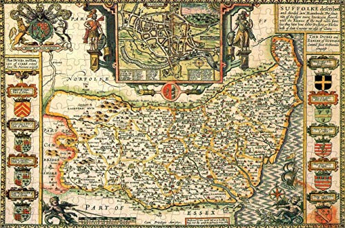 Ryco Originals SUFF1 Suffolk Historical Map 1000 Piece Jigsaw Puzzle (1610)