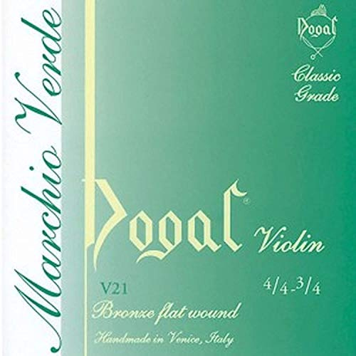 Dogal® »V23 CELLO SET MARCHIO VERDE 4/4-3/4 BRONZE FLAT WOUND« Saiten für Cello - Bronze Flat Wound