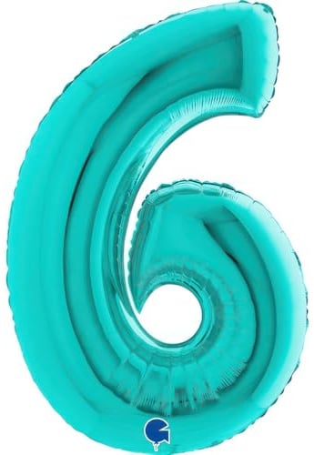 Grabo XXL Riesen Zahlen Folienballon 102 cm (40) Türkis – Perfekte Deko für Geburtstage, Jubiläen & Feiern – Happy Birthday Party-Highlight - für Helium und Luft! Wiederverwendbar! 6