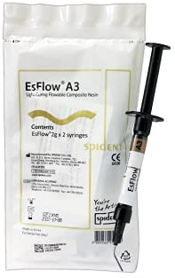 EsFlow 2 x 2 grm - Dental Flowable Light Cure Composite - SPIDENT (Shade A2) (A3)
