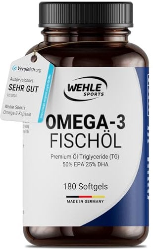 Omega 3 Kapseln hochdosiert - Fischöl Kapseln mit 2000mg (1000mg EPA & 500mg DHA) pro Tagesdosis - Omega-3 Fettsäuren ohne Vitamin E - Aufwendig gereinigt aus nachhaltigem Fischfang