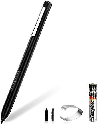 Stylet HP MPP 1.51 Compatible avec Ordinateurs Portables HP Spectre X360, HP Envy X360, HP Pavilion X360, avec sensibilité à la Pression 1024, rejet de la Paume, Pile AAAA Argent