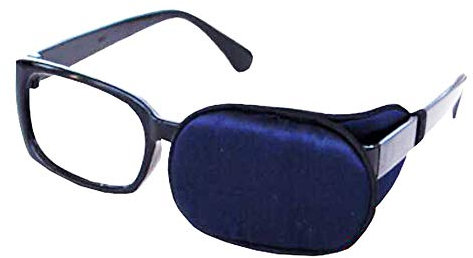 Kind/Erwachsener Sehschärfe Erholung Silk Augenmaske Ausbildung Amblyopie Strabismus Korrigierte Lazy Eye Patches für Glasses (Marine)