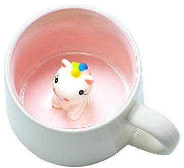 Tasse à thé avec licorne en céramique,tasses à café fantaisie 3D uniques faites à la main,tasses à café personnalisées pour le thé et le lait,pour les anniversaires,les fêtes sur le thème des licornes