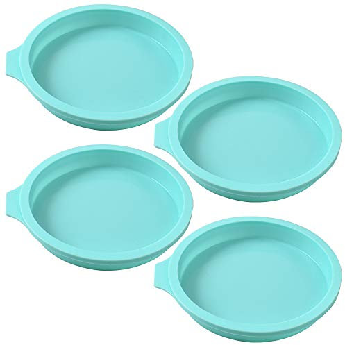 Newk Molde redondo de silicona, 4 paquetes de moldes de 6 pulgadas para pasteles de capas, pasteles de queso, pasteles de arco iris y posavasos de resina