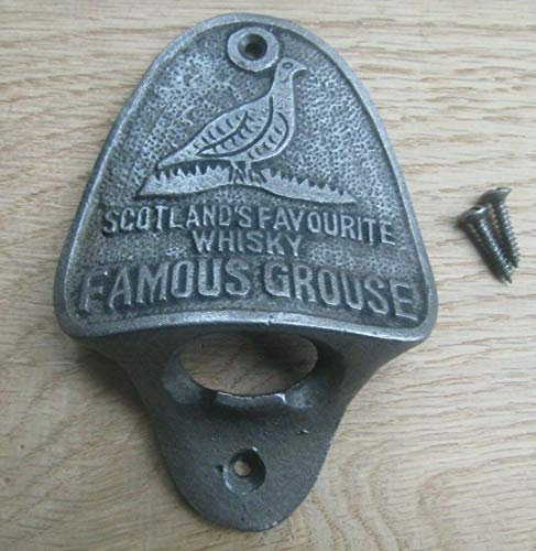 S&S International Cast Iron Famous Grouse Scottish Whisky Bottle Opener
