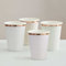 Ginger Ray- Paquete de 8 Vasos de Papel con Borde de lámina, Color azul, rosa, oro rosa (MIX-428)