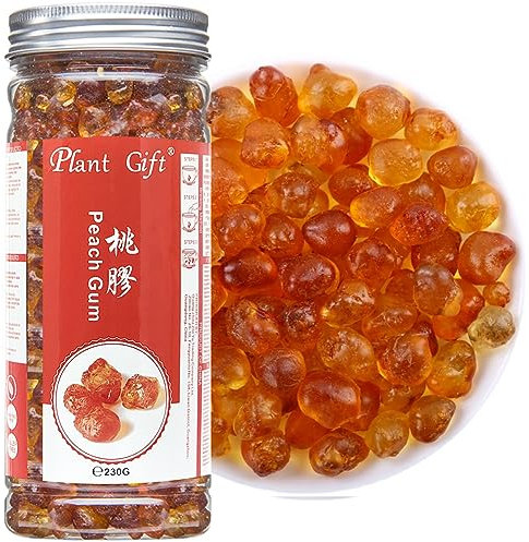 Plant Gift Natural Wild Peach Gum 230G/8.11oz Edible Peach Blossom Tears, Tao Jiao Peach Resin, Food Additives Free, essbare Pfirsichblüten Tränen, Lebensmittelzusatzstoffe kostenlos