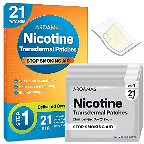Nicotine Patches to Help Quit Smoking, Stop Smoking - Delivered Over 24 Hours Nicotine Transdermal System to Stop Smoking Aids that Work (Stop Smoking 21mg [Step 1])