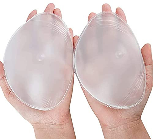 DFGGE Silikonbrüste Triangelform Push-Up Silikon Einlagen 140-?g/Paar - Transparent Brustvergrößerer Falsche Brust Mastektomie Klebe BH Pads Prothese,B~Cup(400g/pair)