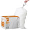Code H (200 Count) Super Price 8-9 Gallon Heavy Duty 1.2 Mil THICK Drawstring Plastic Trash Bags Compatible with simplehuman Code H | White Garbage Can Liners 8-9 Gallon/30-35 Liter