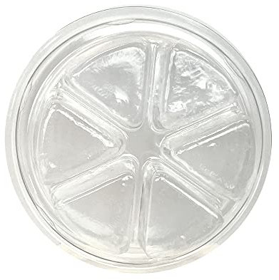 LiveMoor Wax Melt Clamshells/Packaging - Packs of 10 (6 Segment Deli Pot with Lid (LM-002))