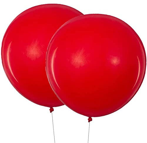 15 Stück 18 Zoll Großer Luftballons Rot, Jumbo Rot Latex Helium ballons für Party Deko(Ø 45 cm)